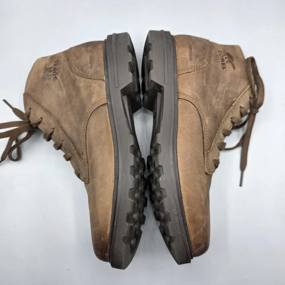 Sorel‎ Madson Chukka Boots Mens 8 Brown Leather Comfort Waterproof Lace Up